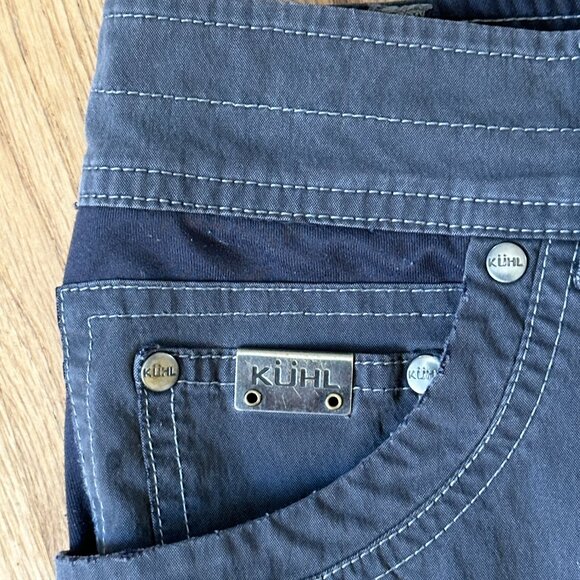 Kuhl Men's Hiking Pants 38x30 Born In The Mountains Dark Gray Cotton Blend Pants - Picture 2 of 12